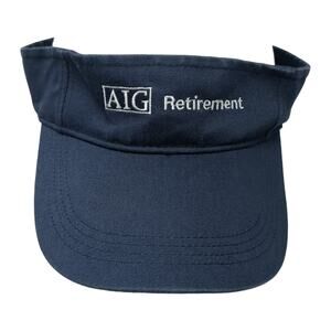 AIG Retirement Strapback Sun Visor Cap Blue One Size Adjustable Falcon Headwear